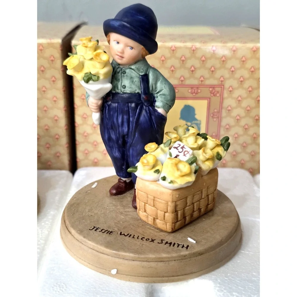 3 Vintage 1986‎ Jessie Willcox Smith Holiday Figurines Giving Thanks, Springtime